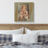  Christus Jezus met Kruis en Lamb Canvas Afdruk (Insitu (Slaapkamer))