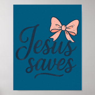 Christus Jezus Redt Boog Christelijk Meisje Peuter Poster