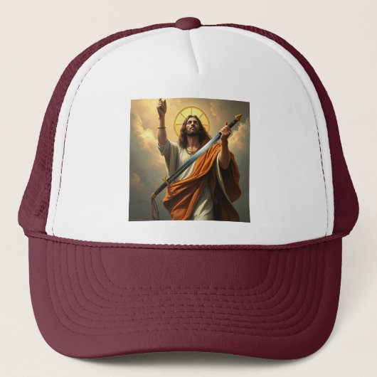 Christus Keert Terug Trucker Hoed Pet (Voorkant)