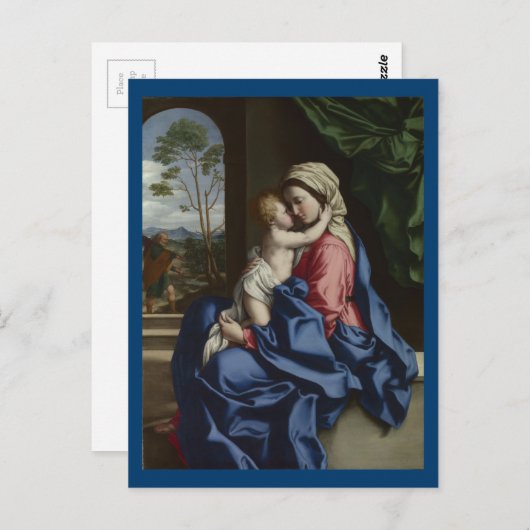 Christus Kind Embrak Zijn moeder Briefkaart (Voorkant / Achterkant)