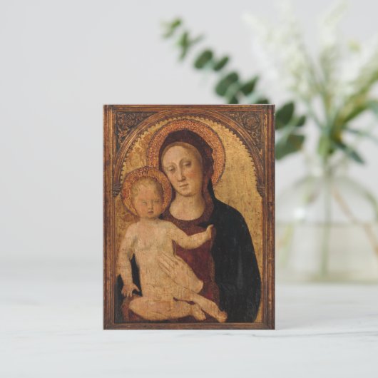 Christus Kind in Arch met Moeder Briefkaart (Staand voorkant)