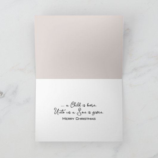 Christus Kind in Barn Manger Kaart (Binnen)