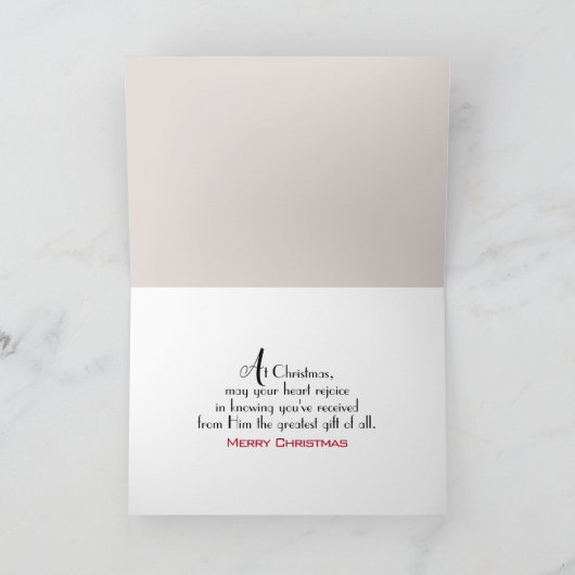 Christus Kind in Barn Manger Kaart (Binnen)