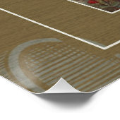 Christus Kind Jezus met lamsvlees en kruis Perfect Poster (Hoek)