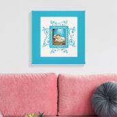  Christus Kind slapen in Manger met Lam Canvas Afdruk (Insitu (Woonkamer))