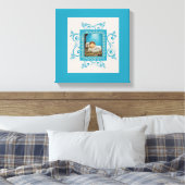  Christus Kind slapen in Manger met Lam Canvas Afdruk (Insitu (Slaapkamer))
