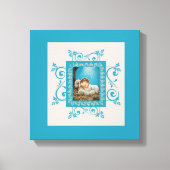  Christus Kind slapen in Manger met Lam Canvas Afdruk (Voorkant)