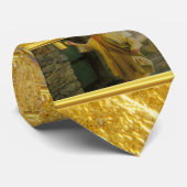 Christus kloppen op een verweerde houten deur goud stropdas (Opgerold)