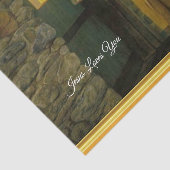 Christus kloppen op een verweerde houten deur goud tissuepapier (Detail)