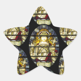 Christus Koning Glas in lood Religieus Ster Sticker