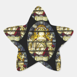 Christus Koning Glas in lood Religieus Ster Sticker