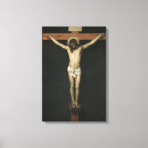 Christus Kroatisch op het Kruis (geloof) (Velazque Canvas Afdruk