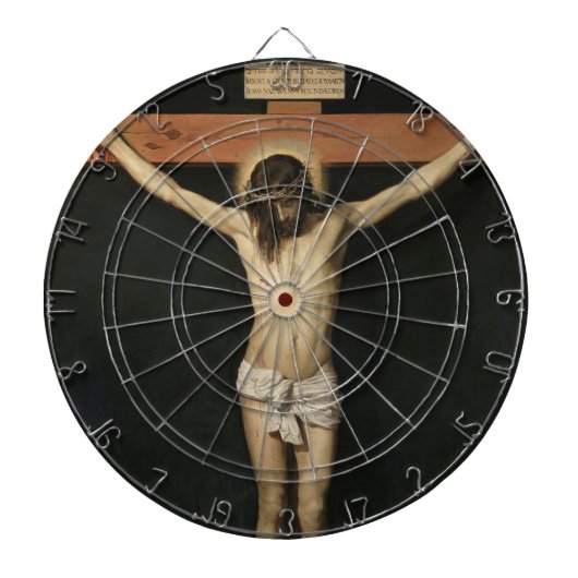 Christus Kroatisch op het Kruis (geloof) (Velazque Dartbord (Voorkant)