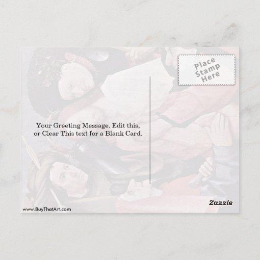 Christus kruipt met Thorns. Door Hieronymus Bosch Briefkaart (Achterkant)