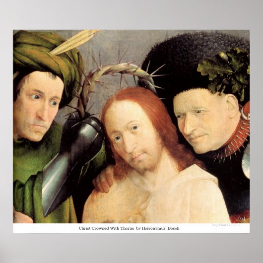 Christus kruipt met Thorns door Hieronymus Bosch Poster (Voorkant)