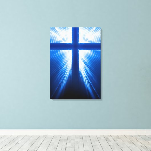 Christus Kruis Canvas Afdruk (Insitu (Houten vloer))