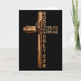 Christus Kruis Christelijk Johannes 3 16 God Zo He Kaart