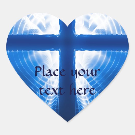 Christus Kruis Hart Sticker (Voorkant)