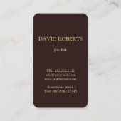 Christus Kruis Kerk Pastoor Minister Bijbelboek Visitekaartje (Achterkant)