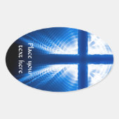 Christus Kruis Ovale Sticker (Voorkant)