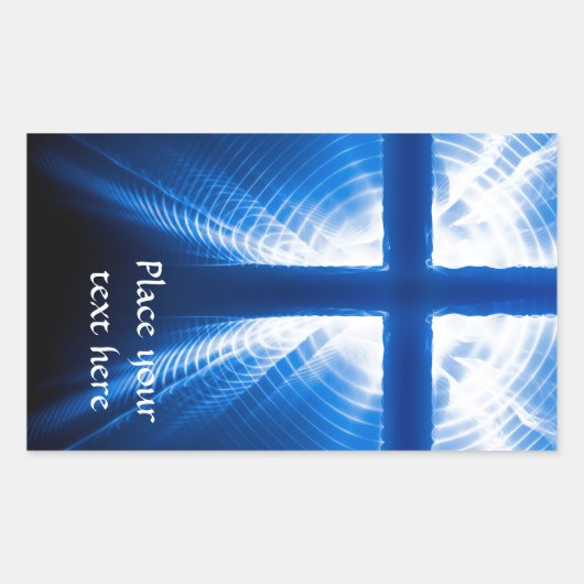 Christus Kruis Rechthoekige Sticker (Voorkant)