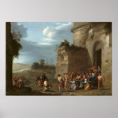 Christus & kruis - van Poelenburch Fine Art Poster (Voorkant)