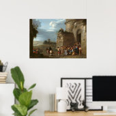 Christus & kruis - van Poelenburch Fine Art Poster (Thuiskantoor)