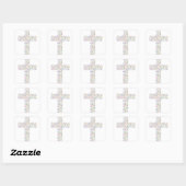 Christus kruis vierkante sticker (Vel)