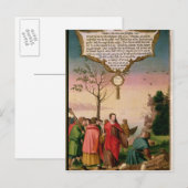 Christus leert zijn discipelen briefkaart (Voorkant / Achterkant)
