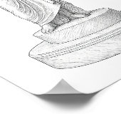 Christus Line Tekening Wall Art Poster (Hoek)