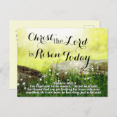 Christus Lord is vandaag Toegenomen het 28:5 Pasen Feestdagenkaart (Voorkant / Achterkant)