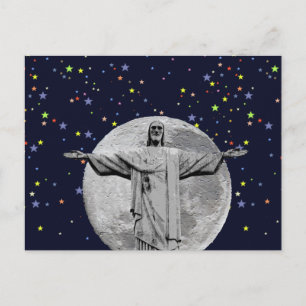 Christus, maan en sterren briefkaart