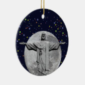 Christus, maan en sterren keramisch ornament (Rechts)