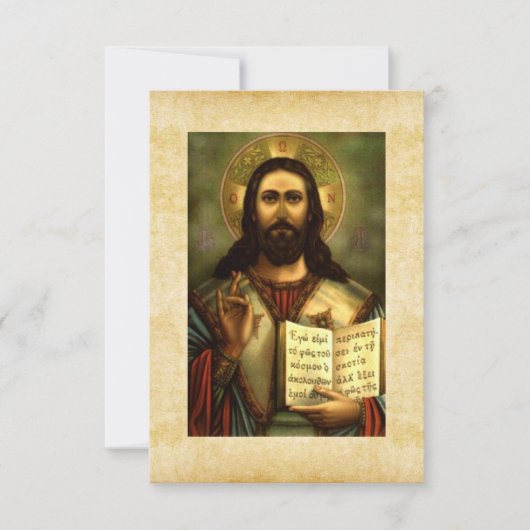 Christus met Bijbel Save The Date (Voorkant)