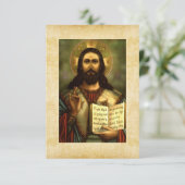 Christus met Bijbel Save The Date (Staand voorkant)