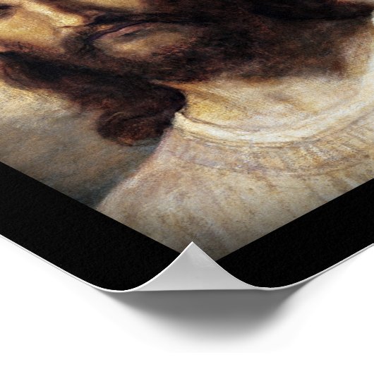 Christus met compassionate Eyes Poster (Hoek)