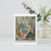 Christus met de Artsen in de tempel, van een bijbe Briefkaart (Staand voorkant)