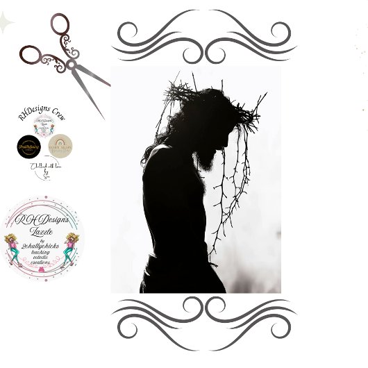 Christus met de kroon van doornen Decoupage Tissuepapier