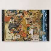 Christus met de  kunstolie van het kruis legpuzzel (Horizontaal)