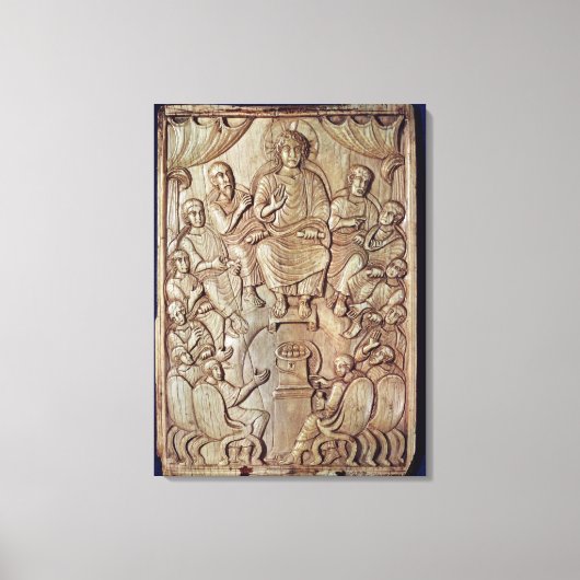 Christus met de twaalf apostelen canvas afdruk (Voorkant)
