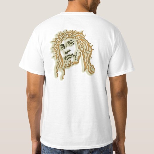 Christus met doorborskraan t-shirt (Achterkant)