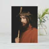 Christus met doornen. Kunst Paasreligieus Kaart (Staand voorkant)