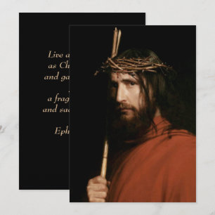 Christus met doornen. Kunst Paasreligieus Kaart