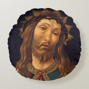 Christus met Doornenkroon door Sandro Botticelli Rond Kussen