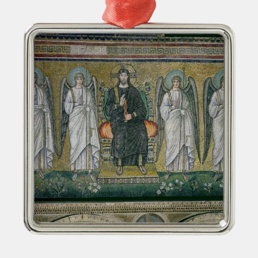 Christus met engelen 2 metalen ornament (Voorkant)