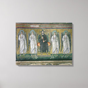 Christus met engelen canvas afdruk