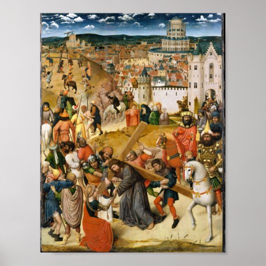 Christus met het Antiek van de Cross  Fine Art Poster (Voorkant)