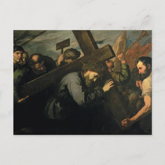 Christus met het kruis, 1635 briefkaart (Voorkant)