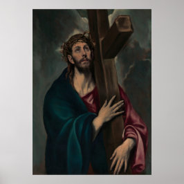 Christus met het Kruis (Donker) Poster