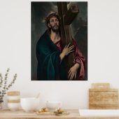 Christus met het Kruis (Donker) Poster (Keuken)